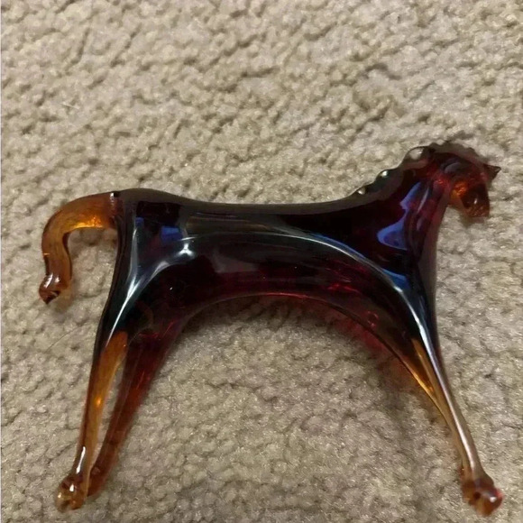 Vintage glass brown horse - Picture 9 of 12